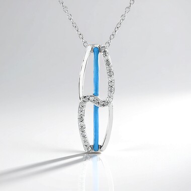 Collana in argento con Diamante I3 (J)
