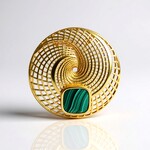 Ciondolo in argento con Malachite (Ornaments by de Melo)
