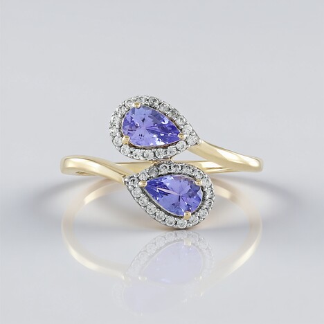 Anello in oro con Tanzanite