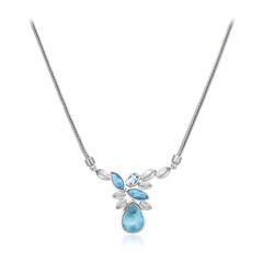 Collier en argent et Larimar
