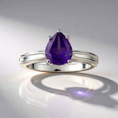 Anello in argento con Ametista Siberiana