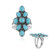 Bague en argent et Turquoise Sleeping Beauty (Desert Chic)
