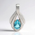 Ciondolo in argento con Apatite Blu (Pallanova)