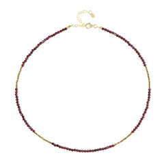 Mozambique Garnet Silver Necklace
