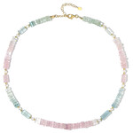 Collar en plata con Berilo fantasía (Riya)