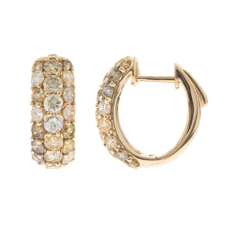 Gouden oorbellen met SI2 Fancy Diamanten (CIRARI)