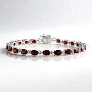 Bracciale in argento con Granato Mozambico