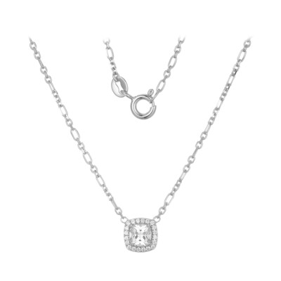 Collana in argento con Topazio Bianco