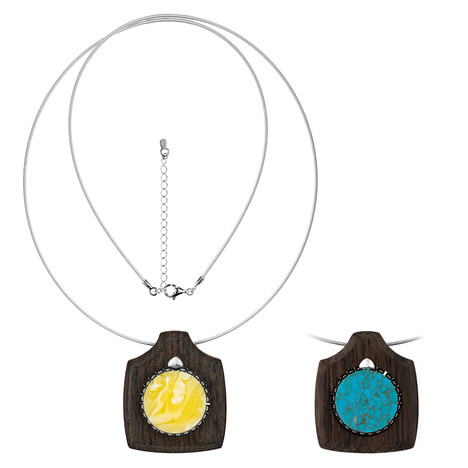 Edelstein-Silberhalskette (dagen)