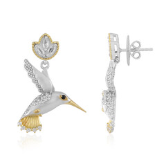 Pendientes en plata con Topacio blanco