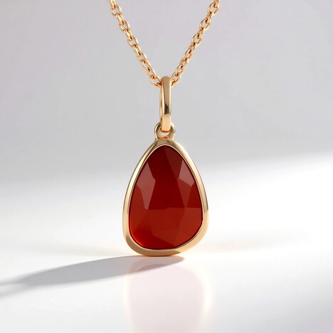 Collana in argento con Corniola (KM by Juwelo)