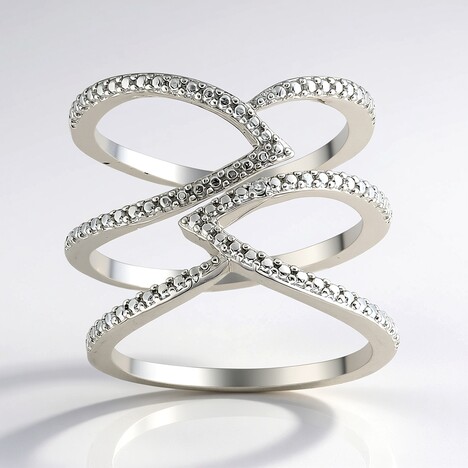Anello in argento con Diamante I3 (I)
