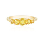 Anello in argento con Zaffiro Ceylon Giallo