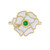 Anillo en plata con Tsavorita Kenia (Adela Silber)