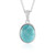 Collar en plata con Turquesa azul del Mohave Kingman