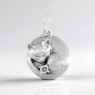 Colgante en plata con Diamante I2 (H) (de Melo Essence)