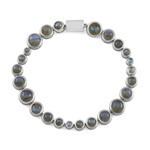 Brazalete en plata con Labradorita azul de Maniry (KM by Juwelo)