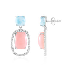 Pendientes en plata con Ópalo rosa (de Melo Essence)