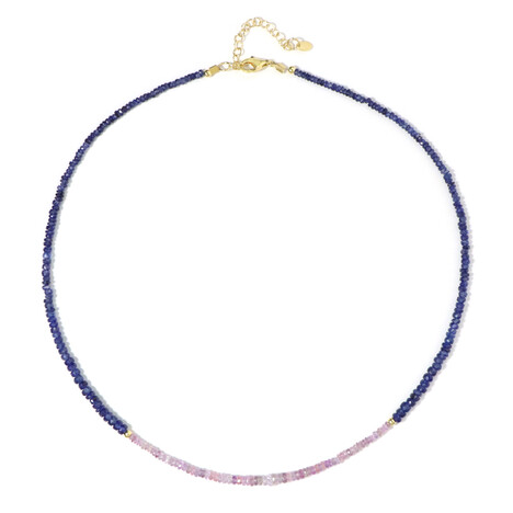 Edelstein-Silberhalskette