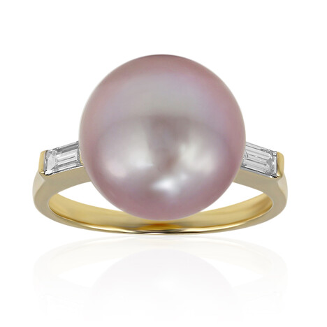 Gouden ring met een Royal Pink Ming Parel (TPC)