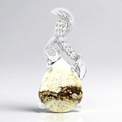 Ciondolo in argento con Magnesite