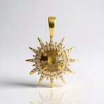 Pendentif en argent et Zircon jaune (Adela Silber)