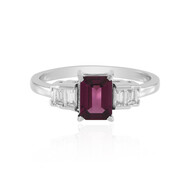 Magenta-Granat-Silberring