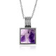 Collana in argento con Ametista Chevron