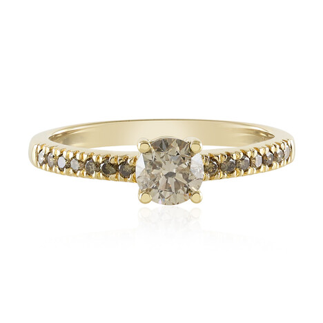 I3 Schokoladen-Brillant-Goldring