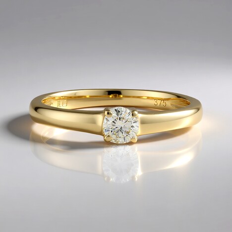 Anello in oro con Diamante Cioccolato I2