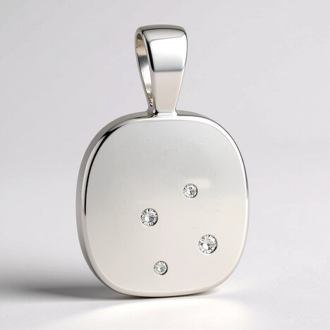 Ciondolo in argento con Diamante I1 (G) (Annette)
