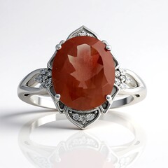 Anello in oro con Pietra del Sole dell'Oregon