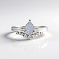 Anillo en plata con Ópalo de Australia