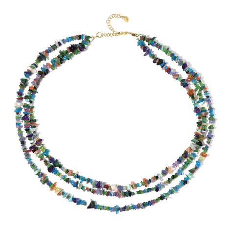 Edelstein-Silberhalskette