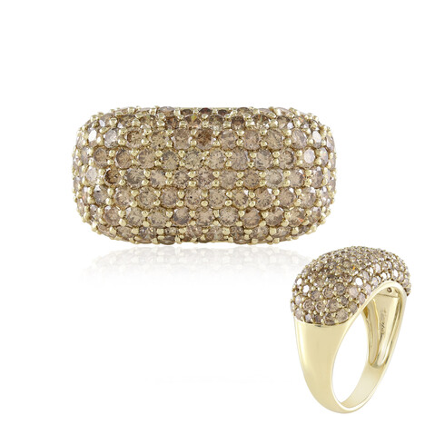 Gouden ring met I2 Champagne Diamanten (de Melo Gold)