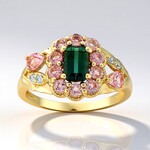 Anello in oro con Indicolite
