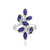 Bague en argent et Saphir bleu de Madagascar