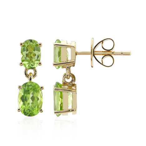 Gouden oorbellen met Wagogo peridoots