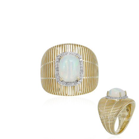 Bague en or et Opale Welo (Ornaments by de Melo)