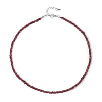 Mozambique Garnet Silver Necklace