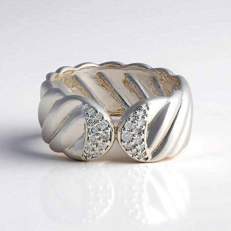 Anello in argento con Diamante I2 (H) (de Melo Essence)