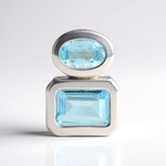 Ciondolo in argento con Topazio Blu Cielo (MONOSONO COLLECTION)