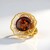 Anello in argento con Ambra Baltica Cognac (dagen)