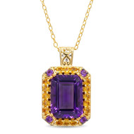 Collana in argento con Ametista (Gems en Vogue)