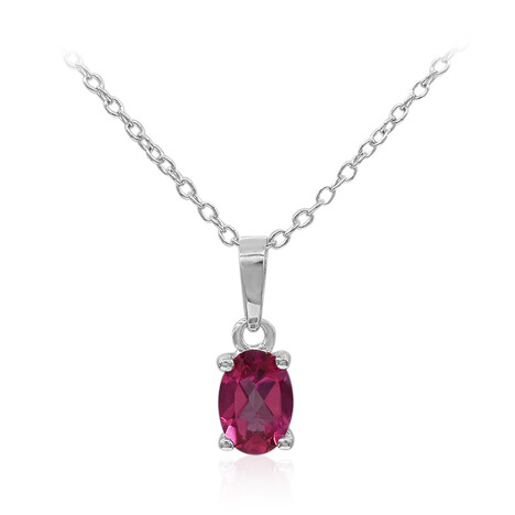 Collier en argent et Topaze mystique rose