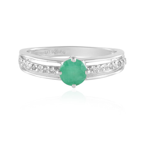 Anillo en plata con Esmeralda de Socoto