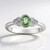 Anello in argento con Zaffiro Verde di Tuléar  (Pallanova)