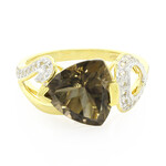 Rauchquarz-Silberring