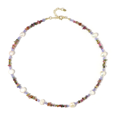 Edelstein-Silberhalskette