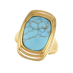 Zilveren ring met een turkoois